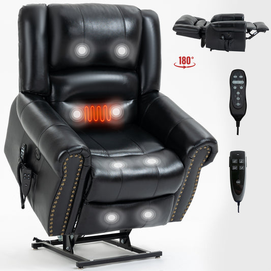 The Executive Collection - Black Leather Lift & Massage Chair