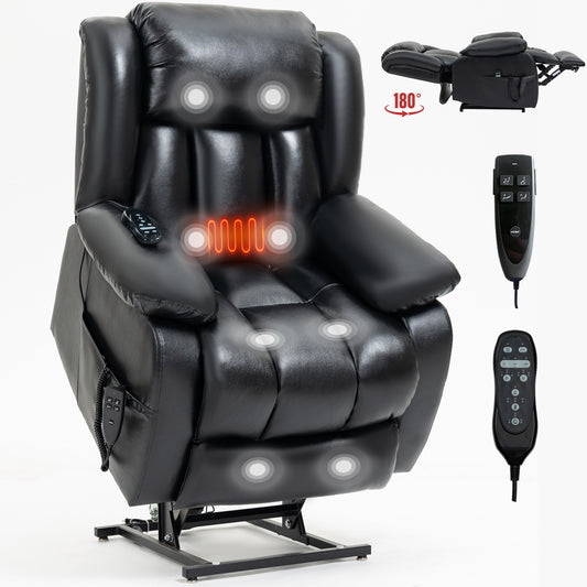 The Executive Collection - Black Leather Lift & Massage Chair