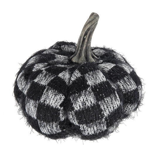 8.3X8.3X6.7' Fabric Black Pumpkin Decor, for Holiday Halloween Decoration